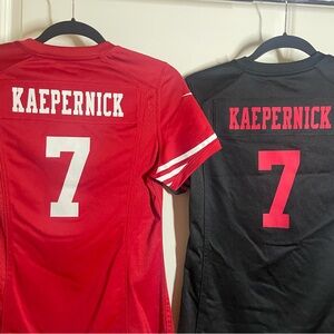 TWO NFL Nike 49ers Colin Kaepernick #7 San Francisco On Field Jersey set